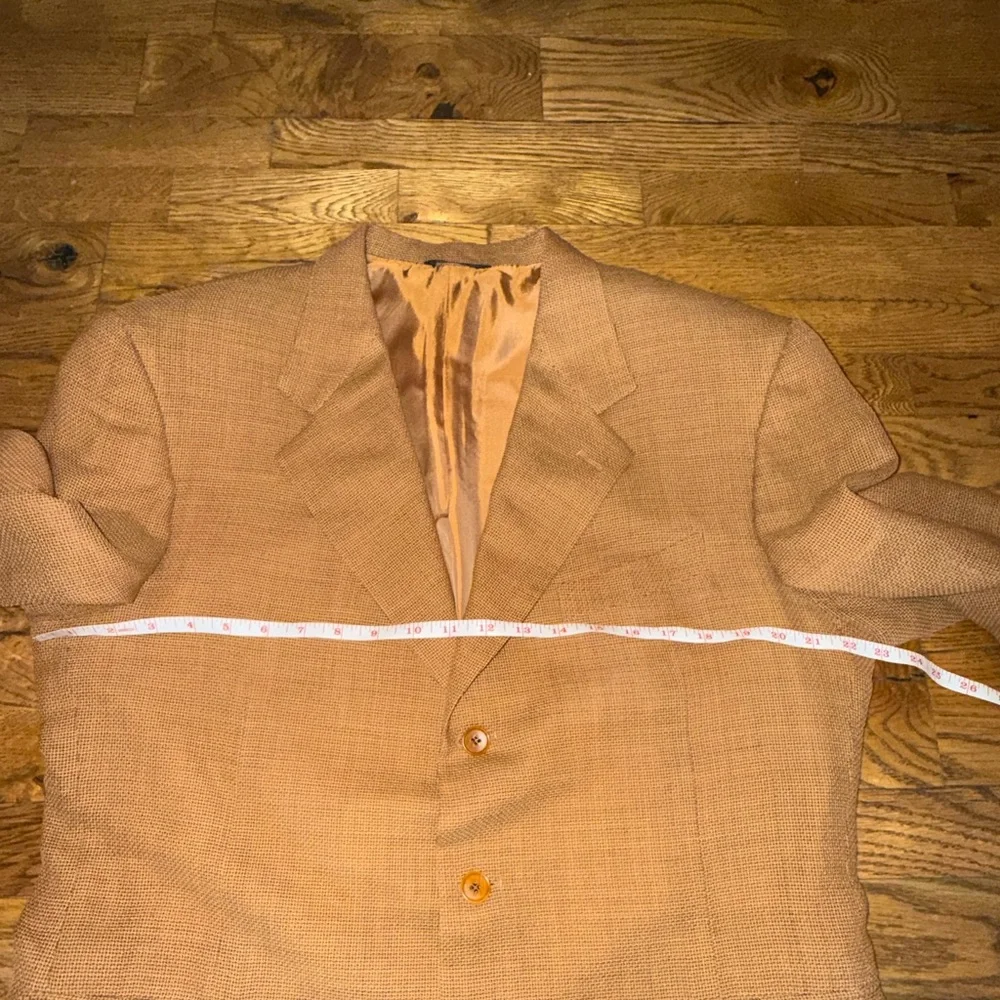 Pal Zileri. Rare Custom Lightweight Wool Blazer. Orange/Brown. Size 46.